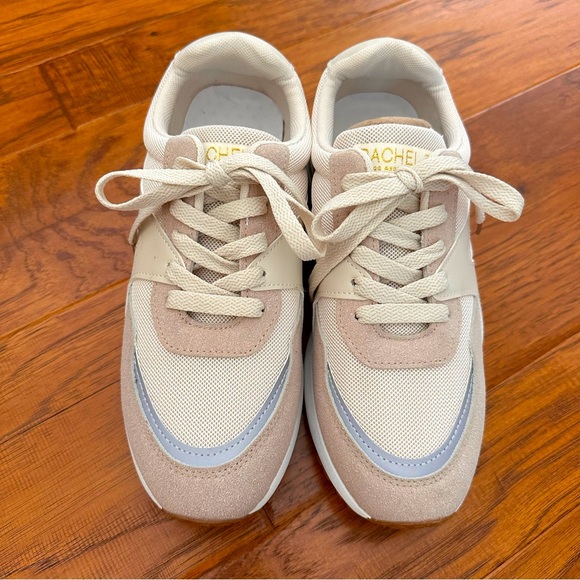 Rachel Zoe Tan and Cream Sneakers Size 10 - Picture 2 of 6